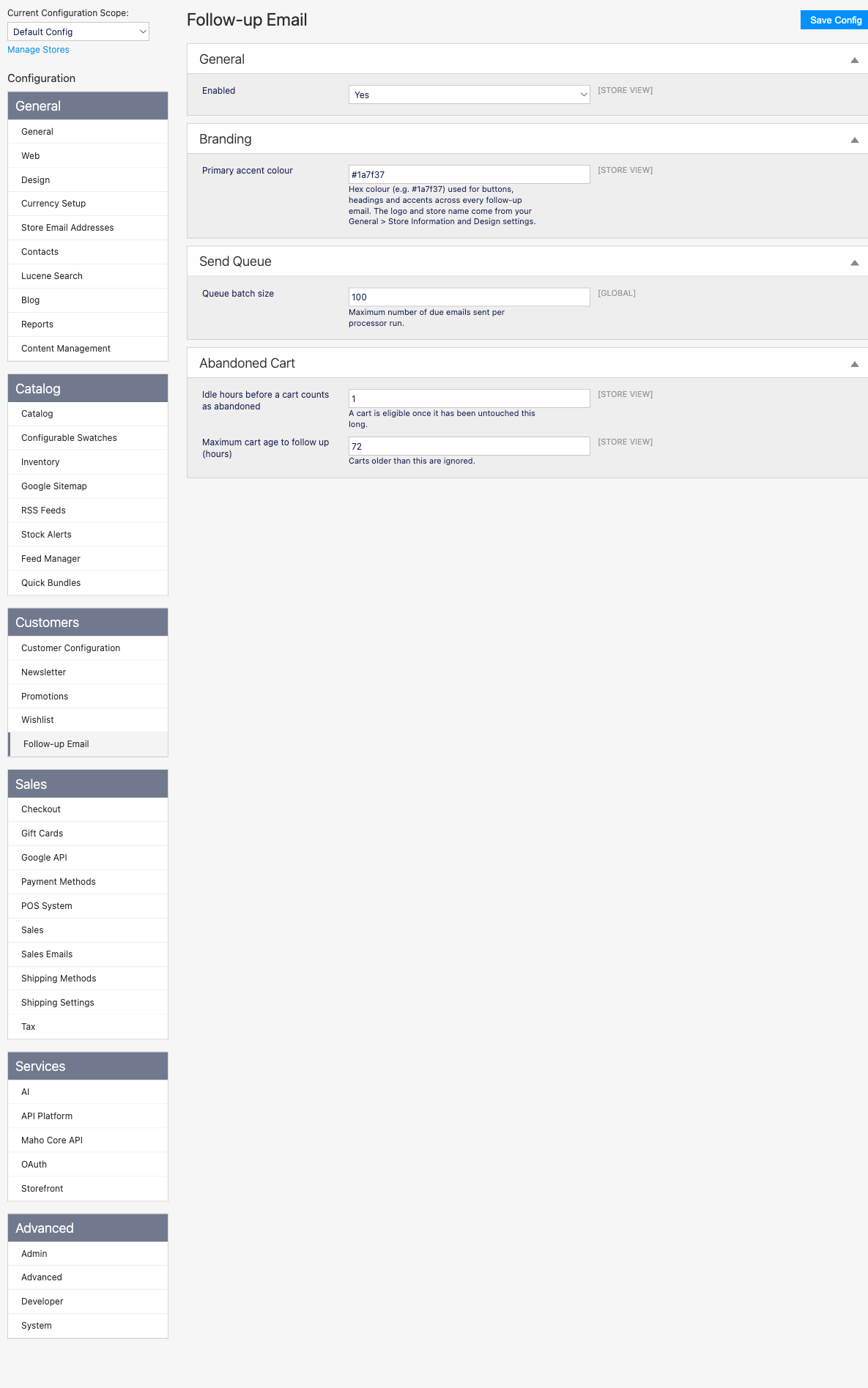 System configuration
